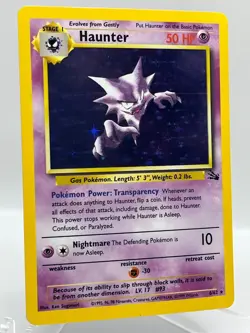Haunter 6/62 Fossil Unlimited Holo Rare WotC 1999 Vintage Pokemon TCG Card - Image 2