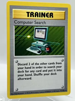 Computer Search 71/102 Base Set Shadowless Non Holo Rare Pokemon TCG Card - Image 2