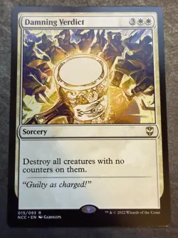 MTG English Damning Verdict NM Normal Commander: Streets of New Capenna - Image 1