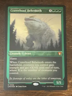 MtG - Craterhoof Behemoth - 0556 - Commander Masters - Mythic - Foil Etched - Image 1
