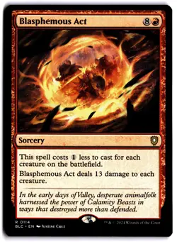 Blasphemous Act NM BLC Commander: Bloomburrow MTG - Image 1