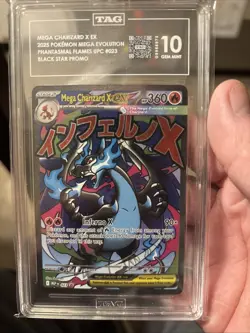 Pokemon Tag Mega Charizard Ex 023 Promo TAG 10 Black Star UPC - Image 3