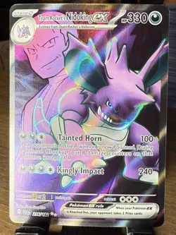 Pokemon Team Rocket's Nidoking ex 216/182 Destined Rivals Full Art - NM - Image 1