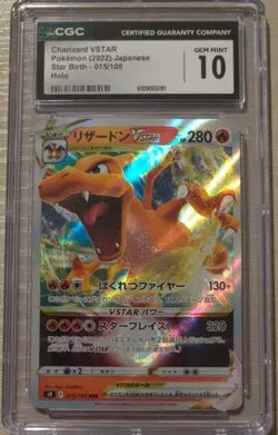 Charizard VSTAR 015/100 Star Birth 2022 Japanese CGC 10 Gem Mint Pokemon - Image 1