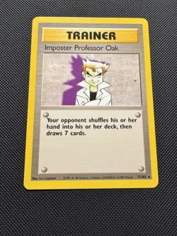 Pokemon TCG Imposter Professor Oak 73/102 Base Set Rare Near Mint 199 WoTC - Image 2