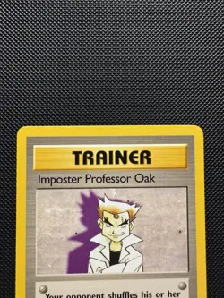 Pokemon TCG Imposter Professor Oak 73/102 Base Set Rare Near Mint 199 WoTC - Image 3