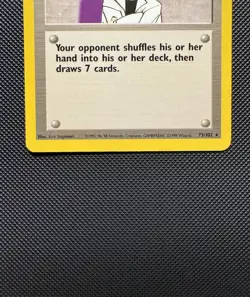 Pokemon TCG Imposter Professor Oak 73/102 Base Set Rare Near Mint 199 WoTC - Image 4