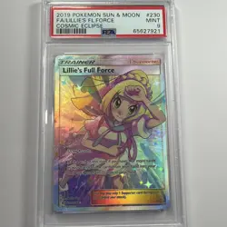 Pokemon Lillie's Full Force Ultra Rare Holo 230/236 Cosmic Eclipse PSA 9 - Image 1