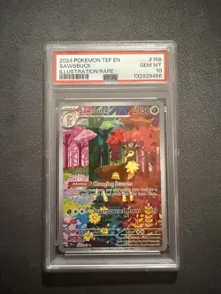 Pokemon Sawsbuck Temporal Forces Illustration Rare #166 PSA 10 Gem Mint - Image 1