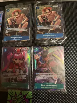 One Piece CCG Promo Card Lot OP13/OP07 6 Cards, Luffy, Ace, Perona & More! - Image 2