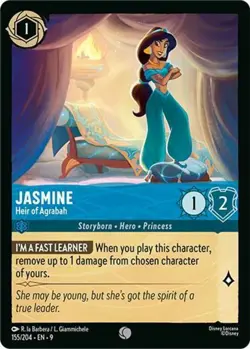 4x Jasmine - Heir of Agrabah - 155/204 - Common NM-Mint Disney Lorcana: Fabled L - Image 1