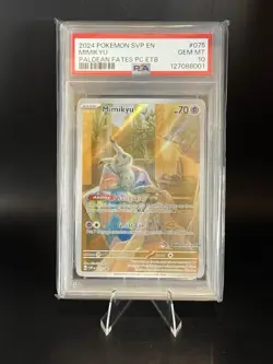 Mimikyu SVP075 Paldean Fates Pokemon Center ETB Black Star Promo Card TCG PSA 10 - Image 1