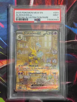 Pokemon Alakazam EX TCG Card 201/165 SV Scarlet & Violet 151 PSA 9 English - Image 1