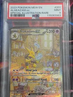Pokemon Alakazam EX TCG Card 201/165 SV Scarlet & Violet 151 PSA 9 English - Image 2