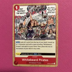 Whitebeard Pirates OP02-022 Uncommon One Piece TCG Card English Regular NM/M - Image 1
