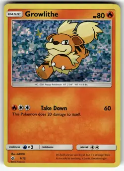 Growlithe - 1/12 001/012 McDonald's Promos 2018 NM- Pokemon Card TCG - Image 1