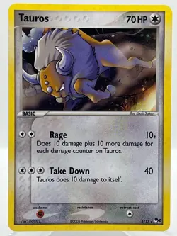 Tauros 5/17 Pop Series 2 Holo Rare Promo Vintage Pokemon TCG Card - Image 1