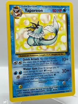 Vaporeon 28/64 Jungle Unlimited Non Holo Rare WotC Vintage Pokemon TCG Card - Image 2