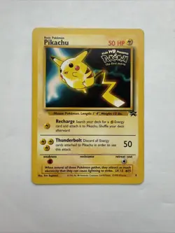 Pikachu #4 Black Star WB Gold Stamp WoTC Promo 1999 Pokemon TCG Limited Ed. Card - Image 1