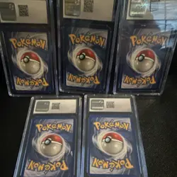 Pokemon TCG Lot of 5 Graded Cards English Standard Size Card Stock Collectible - Image 1