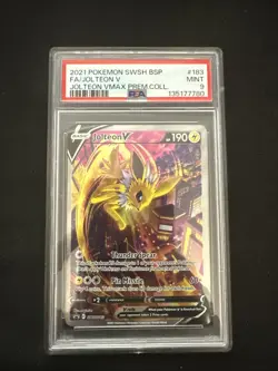 JOLTEON V (SWSH183) - PSA 9 - 2021 POKEMON SWSH BLACK STAR PROMO 183 FULL ART - Image 1