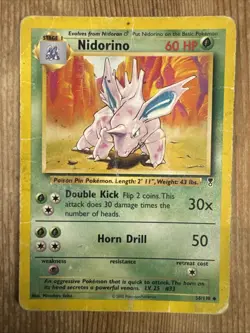Pokemon TCG Nidorino Legendary Collection 56/110 Regular Uncommon VERY DAMAGED - Image 1