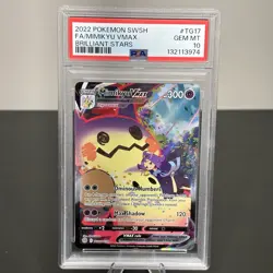 2022 POKEMON SWORD & SHIELD BRILLIANT STARS #TG17 FULL ART/MIMIKYU VMAX PSA 10 - Image 1