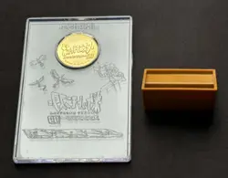 1999 Pokemon Lugia Gold Coin Medal Plate JR East Train Stamp Rally Promo Rare - Image 4