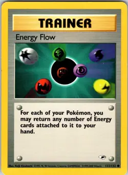 Energy Flow 122/132 Gym Heroes Pokemon NM Unlimited - Image 1