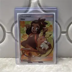 Pokemon Hau Full Art Ultra Rare Trainer Holo SM-Guardians Rising 144/145 - Image 1