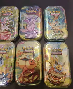 Pokemon Prismatic Evolutions Mini Tins FULL SET of 8 Brand New Sealed - Image 3