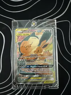 Pokemon Eevee & Snorlax GX TAG TEAM Promo Holo Card SM169 270 HP - Image 1
