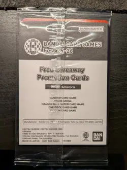 SEALED TCG Bandai Card Games Fest 25-26 Promo PACK-Gundam, OP, Luffy OP07-073 - Image 2