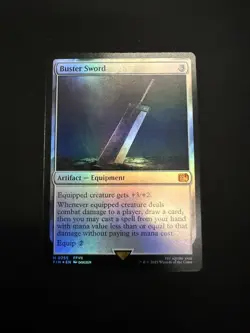 Magic: The Gathering Buster Sword Foil Artifact Equipment Card FFVII 0255 - Image 1