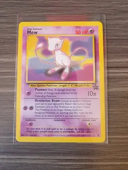 NM! Vintage Mew Pokemon Card Black Star Promo 8 Near Mint-Mint NM! - Image 1