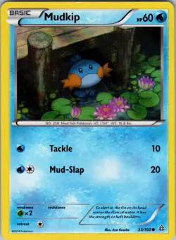 Mudkip - (Sheen Holo) 033/160 Miscellaneous Cards & Products Pokemon TCG LP-NM - Image 1