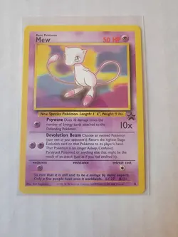 NM! Vintage Mew Pokemon Card Black Star Promo 8 Near Mint-Mint NM! - Image 1