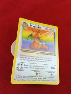 Pokemon TCG Dragonite Fossil Card 19/62 Rare 1999 Moderately Played Condition - Image 4