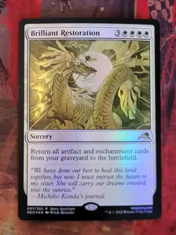 MTG Card: Brilliant Restoration (Kamigawa: Neon Dynasty) FOIL - Image 1