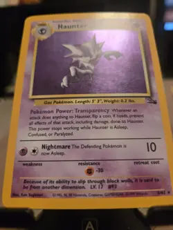 Haunter (21) Fossil #21 (1999) Rare LP Pokemon Classic Trading Card Game! - Image 2