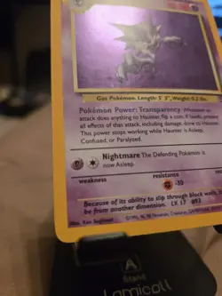 Haunter (21) Fossil #21 (1999) Rare LP Pokemon Classic Trading Card Game! - Image 3