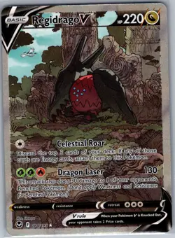 Regidrago V (Alternate Full Art) 184/195 Silver Tempest - Pokemon Card - NM - Image 1