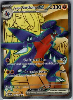 Cynthia's Garchomp ex 215/182 SV10: Destined Rivals - Pokemon Card - NM - Image 1