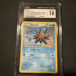 CGC GEM MINT 10 Starmie 005/034 Pokemon Trading Card Game Classic - CLB English - Image 1