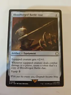 MTG - Universes Beyond: Fallout - Bloodforged Battle-Axe - NM - NF - Image 1