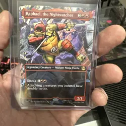 MTG Raphael, the Nightwatcher Borderless 0213 TMNT TMT NM - Image 1