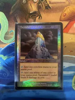 Magic The Gathering Odyssey Tarnished Citadel #329/350 Foil Land MTG LP - Image 1