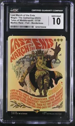 FOIL CGC 10 MTG Magic Lord of the Rings Poster 739 Last March of the Ents 2023 - Image 1