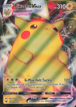 Pokemon TCG - Pikachu VMAX 044/185 Full Art Ultra Rare Vivid Voltage - 980 - Image 1