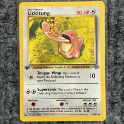 Vintage Pokemon Lickitung Jungle 1st Edition 38/64 Colorless Uncommon NM WOTC - Image 1